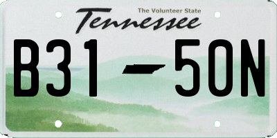 TN license plate B3150N