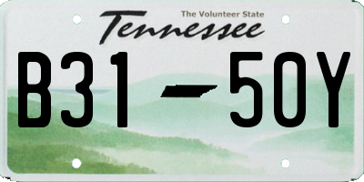 TN license plate B3150Y