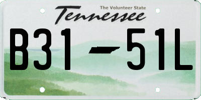 TN license plate B3151L