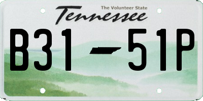 TN license plate B3151P