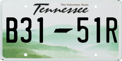 TN license plate B3151R
