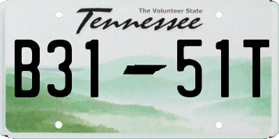 TN license plate B3151T