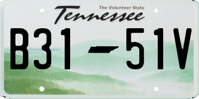 TN license plate B3151V