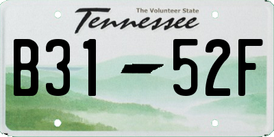 TN license plate B3152F