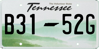 TN license plate B3152G