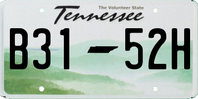 TN license plate B3152H