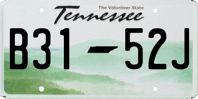 TN license plate B3152J