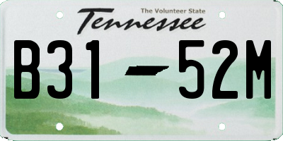 TN license plate B3152M