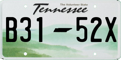 TN license plate B3152X
