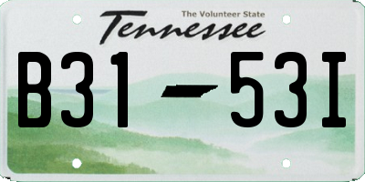 TN license plate B3153I