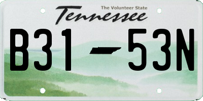 TN license plate B3153N