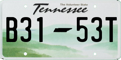 TN license plate B3153T