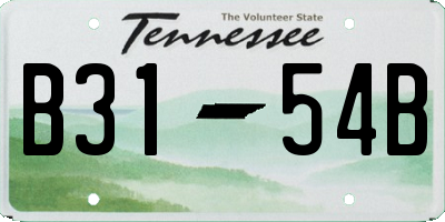 TN license plate B3154B