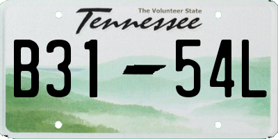 TN license plate B3154L