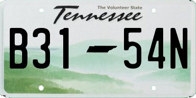 TN license plate B3154N