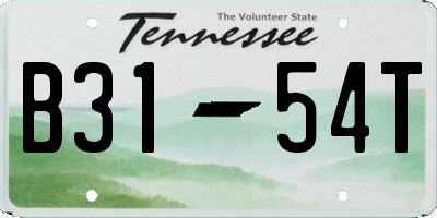 TN license plate B3154T