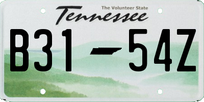TN license plate B3154Z