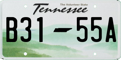 TN license plate B3155A