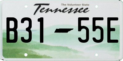 TN license plate B3155E