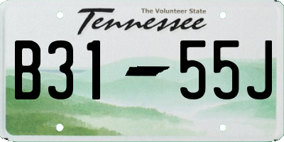 TN license plate B3155J