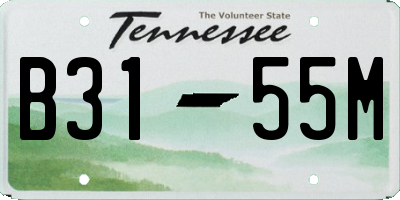 TN license plate B3155M