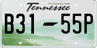 TN license plate B3155P