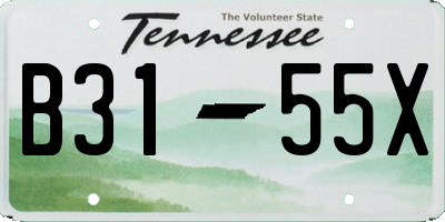 TN license plate B3155X