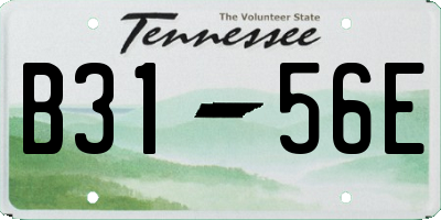 TN license plate B3156E