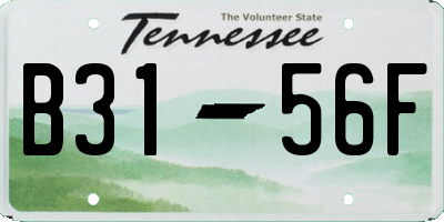 TN license plate B3156F