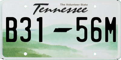 TN license plate B3156M