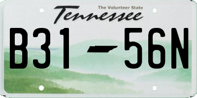 TN license plate B3156N