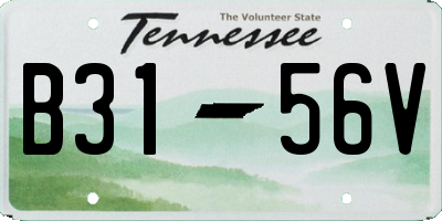 TN license plate B3156V