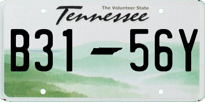 TN license plate B3156Y