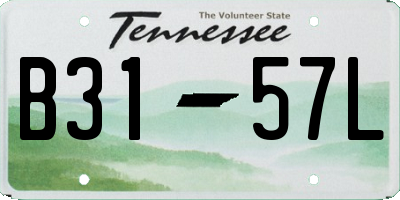TN license plate B3157L