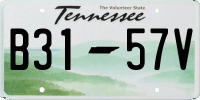 TN license plate B3157V