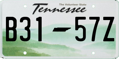 TN license plate B3157Z