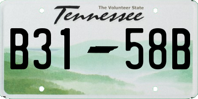 TN license plate B3158B
