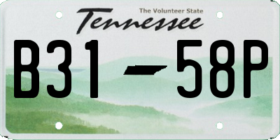 TN license plate B3158P