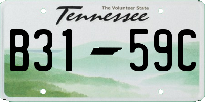 TN license plate B3159C