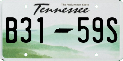 TN license plate B3159S