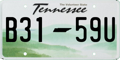 TN license plate B3159U