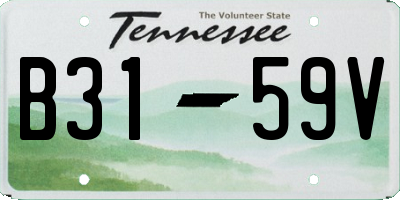 TN license plate B3159V