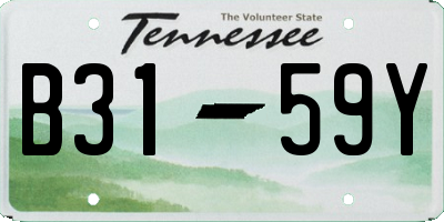 TN license plate B3159Y