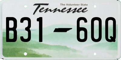TN license plate B3160Q
