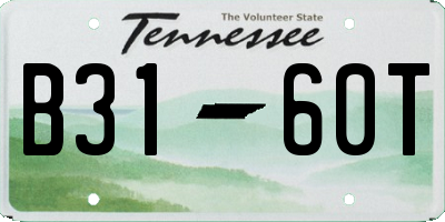 TN license plate B3160T