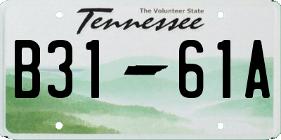 TN license plate B3161A