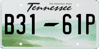 TN license plate B3161P