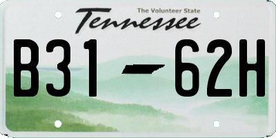 TN license plate B3162H