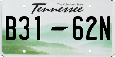 TN license plate B3162N