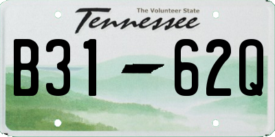 TN license plate B3162Q